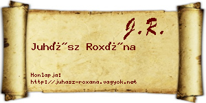 Juhász Roxána névjegykártya