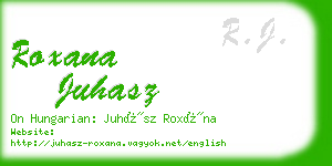 roxana juhasz business card